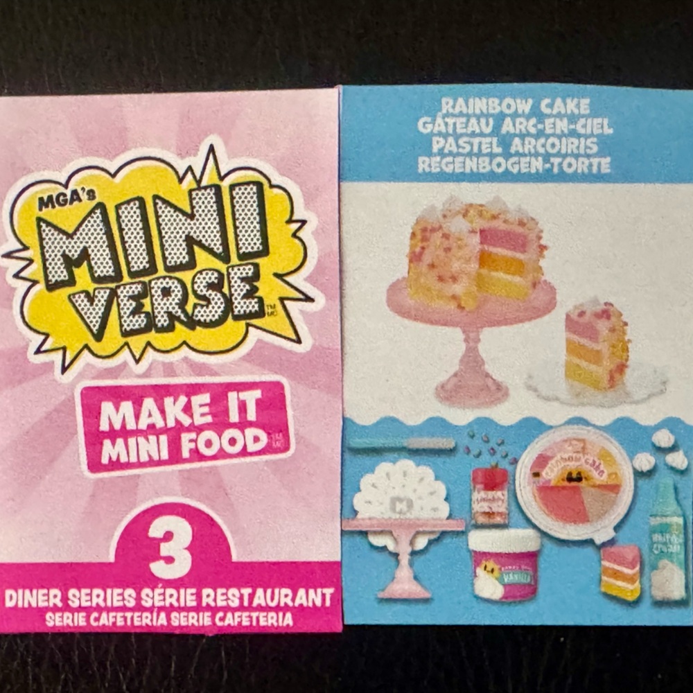 Rainbow cake diner series 3
Miniverse make it mini food dinner